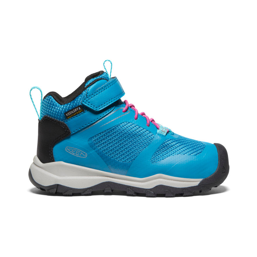 Little Kids Wanduro Mid Height Waterproof Boot Fjord Blue Fuchsia Purple KEEN Footwear Canada