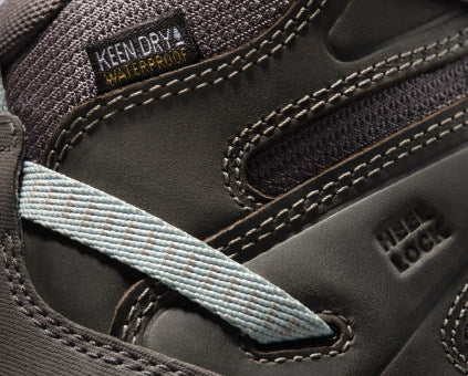 Close up of heel lock system on Targhee III boot.