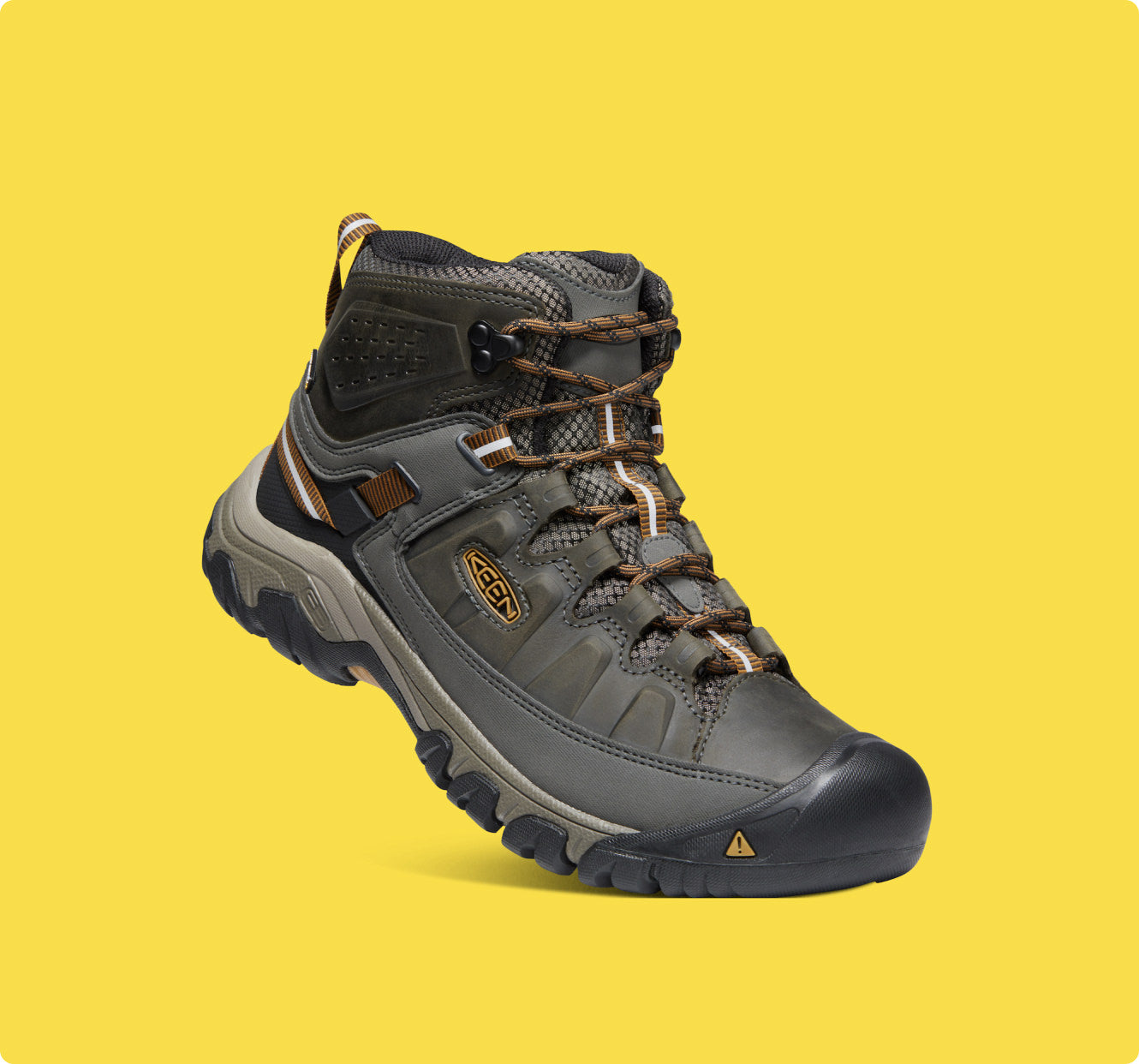 Targhee boot against yellow background