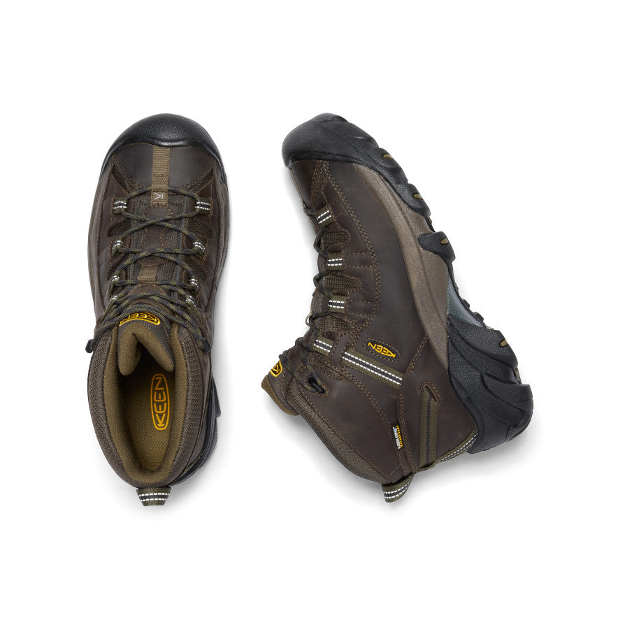 Men's Targhee II Mid Waterproof Hiking Boots - Pair Angle Image
