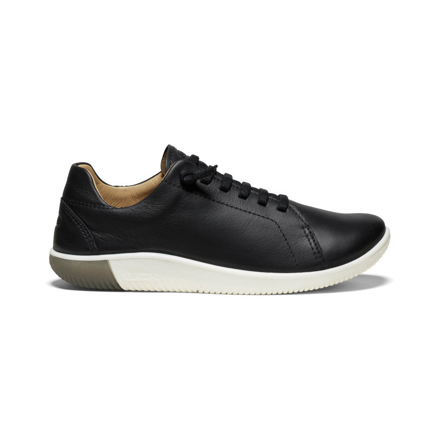 Women's Black Leather Sneakers - KNX Lace