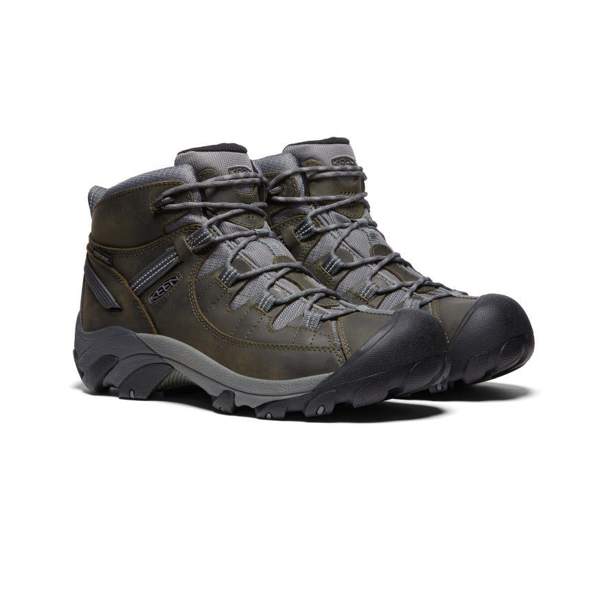 Men's Targhee II Mid Waterproof Hiking Boots - Pair Angle Image